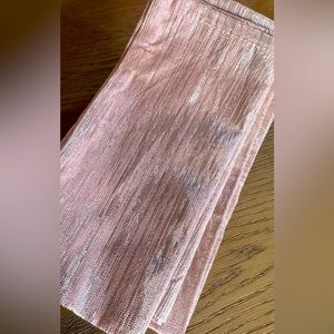 Napkins set of 8, pink + silver new